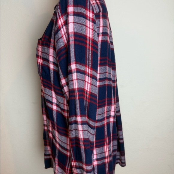 Velvet Heart Women’s Plaid Flannel Button Down Shirt‎ Red Navy Gray Size M - Picture 3 of 11